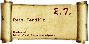 Reit Teréz névjegykártya
